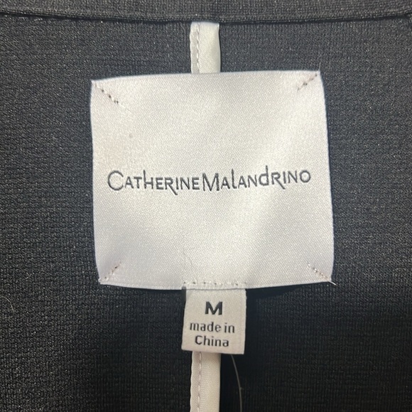 Catherine Malandrino M Ponte Knit Blazer Suit Jacket Black White Trim NWT - Picture 3 of 4